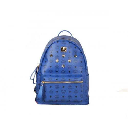 MCM Stark Rugzak Jumbo in Kalfsleer 8006 Blauw