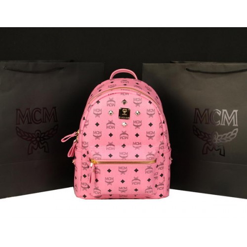 MCM Stark Rugzak Groot in Kalfsleer 8004 Roze