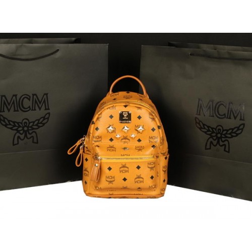 MCM Stark Rugzak Medium in Kalfsleer 8003 Camel
