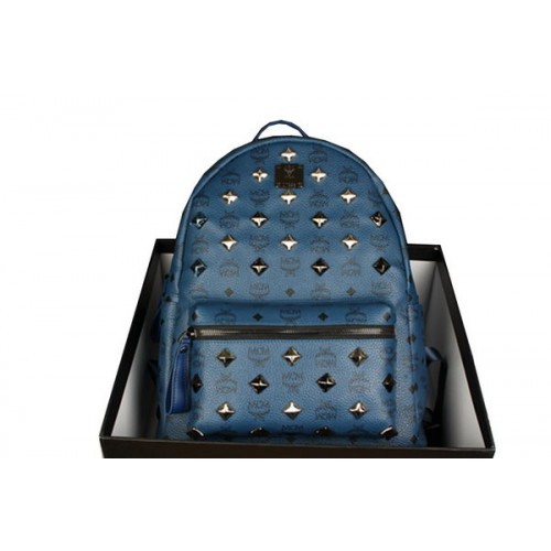 MCM Stark Rugzak mini in kalfsleer 8031 RoyalBlue
