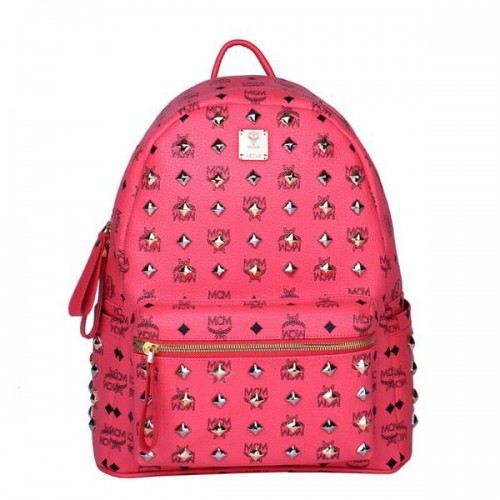 MCM Stark medium rugzak met studs MC2089 lichtrood