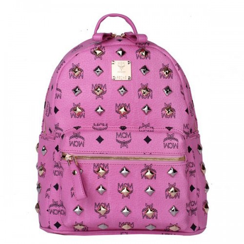 MCM Stark kleine rugzak met studs MC2089S Rosy