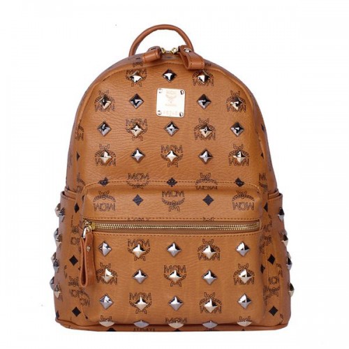MCM Stark kleine rugzak met studs MC2089S Wheat