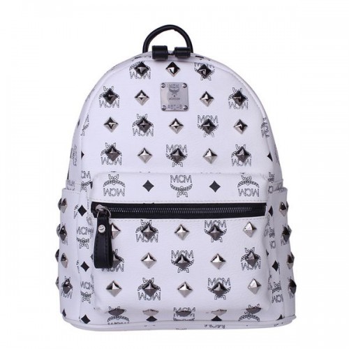 MCM Stark kleine rugzak met studs MC2089S wit