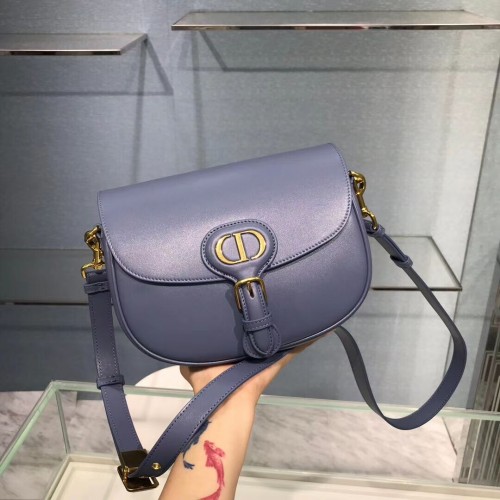 MEDIUM DIOR BOBBYTAS Boxkalfsleer M9319 koningsblauw