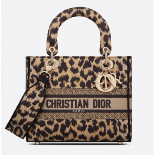 MEDIUM LADY D-LITE TAS Beige Veelkleurig Mizza-borduursel M0565O