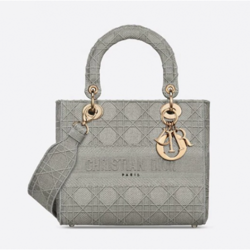 MEDIUM LADY D-LITE TAS Cannage Borduursel M0565OREY grijs