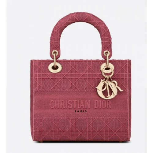 MEDIUM LADY D-LITE TAS Mallow Rose Cannage-borduursel M0565OREY