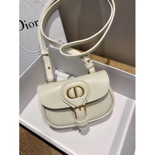 MINI DIOR BOBBYTAS Warm taupe boxkalfsleer S5109U WIT
