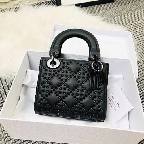 MINI LADY DIOR TAS KALFSLEER M0598S zwart