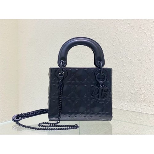 MINI LADY DIOR TAS Cannage kalfsleer C2815 zwart