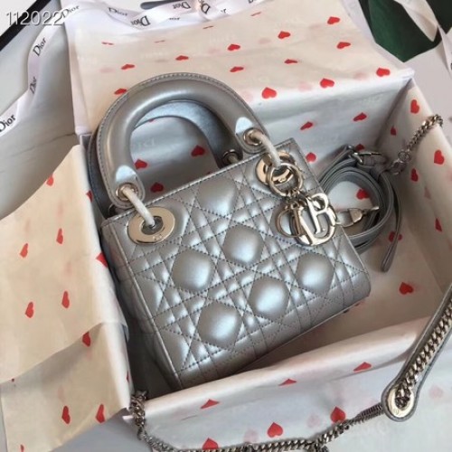 MINI LADY DIOR-TAS VAN LAMSLEER M15P grijs
