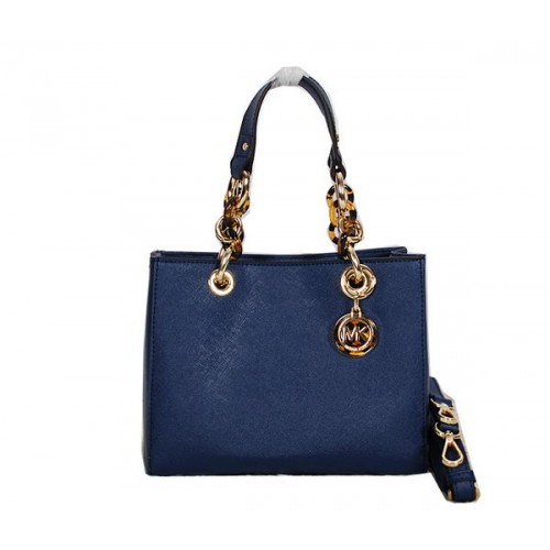 Michael Kors Jet Set Reistas Saffiano Leer MK0917 Blauw