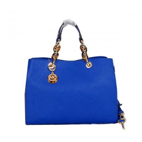 Michael Kors Jet Set Reistas Saffiano Leer MK8860 Blauw