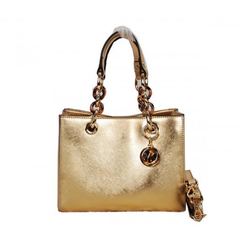 Michael Kors Jet Set Reistas Glanzend Leer MK0915 Goud