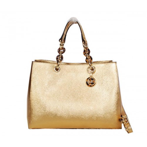 Michael Kors Jet Set Reistas Glanzend Leer MK0916 Goud