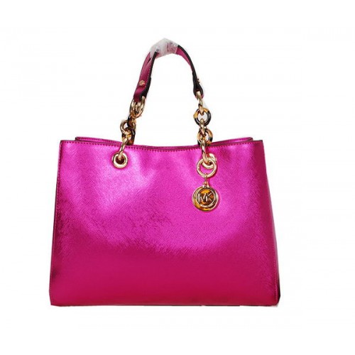 Michael Kors Jet Set Reistas Glanzend Leer MK0916 Roze