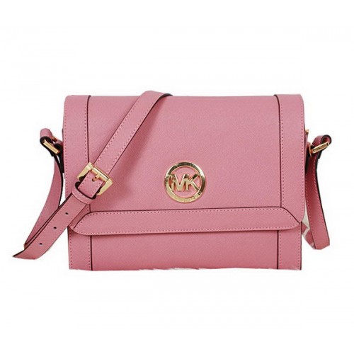 Michael Kors Messenger Bag Saffiano Leer MK8702 Roze