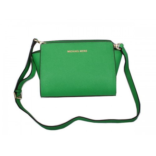 Michael Kors Mini Selma Messenger Bag Origineel Leer MK8701 Groen