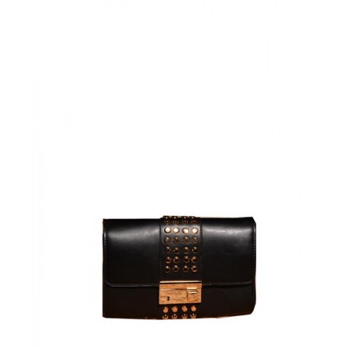 Michael Kors Originele Leren Clutch Bag MK6662 Zwart