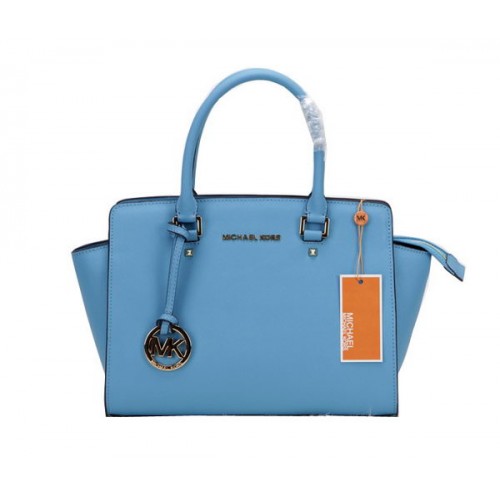 Michael Kors Selma tas origineel leer MK1867 lichtblauw