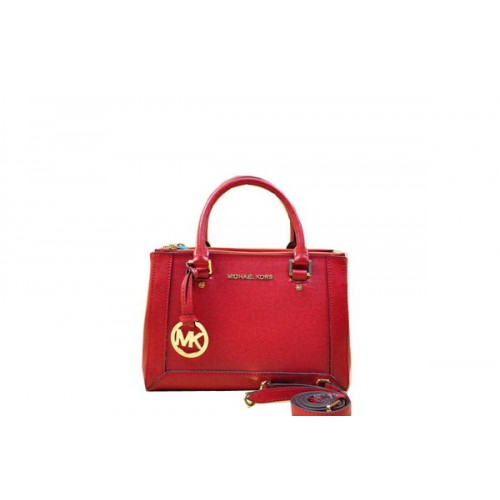 Michael Kors Selma Originele Saffiano Leren Tote Bag MK1993 Rood