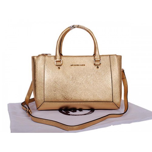 Michael Kors Selma Saffiano leren draagtas MK8704 goud