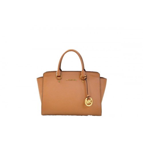 Michael Kors Selma Top-Zip Satchel Bag 1900 Bruin