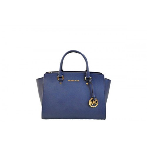 Michael Kors Selma Top-Zip Satchel Bag 1900 Royal Blue
