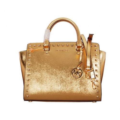 Michael Kors Selma Top-Zip Schooltas MK8710 Goud