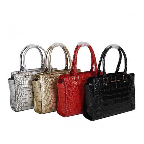 Michael Kors Selma Top-Zip Satchel Bag MK9558 Croco leer