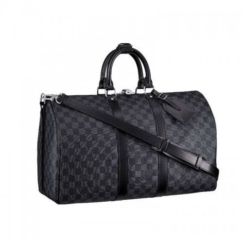 Louis Vuitton Damier Graphite Canvas Keepall 45-riem N41418