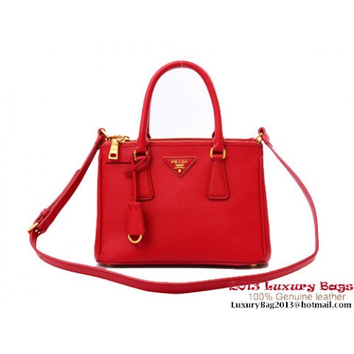 Nieuwe kleur Prada Saffiano kalfsleer kleine tas BN2316 rood