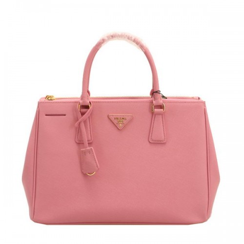 Prada BN2274 roze saffiano lederen draagtas van 33 cm