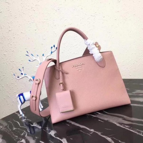 Prada Bibliotheque handtas in kalfsleer 1BA155 roze