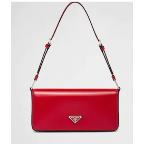 Prada Geborsteld leren Femme tas 1BD323 rood