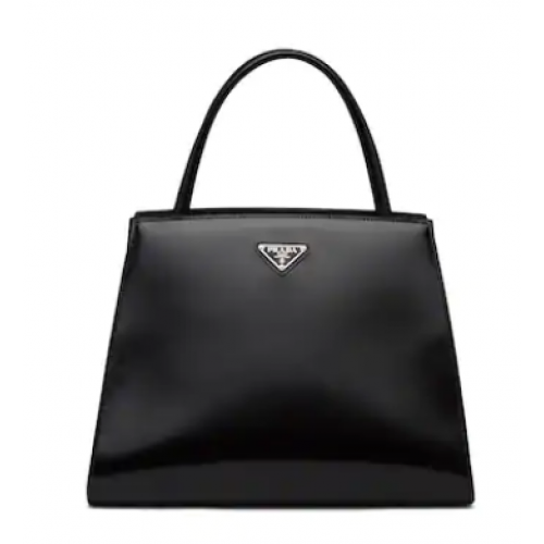 Prada Geborsteld leren handtas 1BA321 zwart