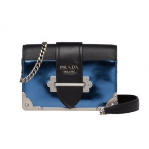 Prada Cahier kalfsleren tas 1BH018 blauw