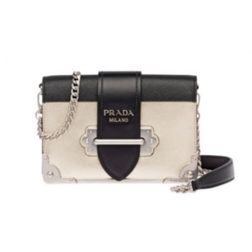 Prada Cahier kalfsleren tas 1BH018 goud