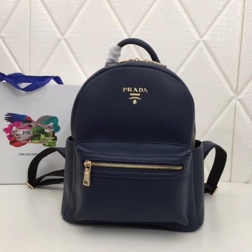 Prada Kalfsleren rugzak 2819 donkerblauw