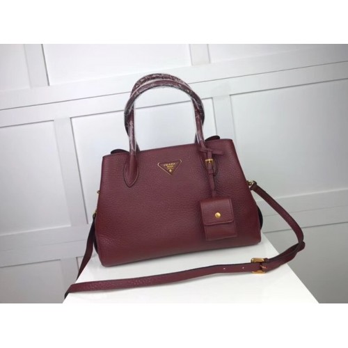 Prada Kalfsleren tas 1127 Burgundy
