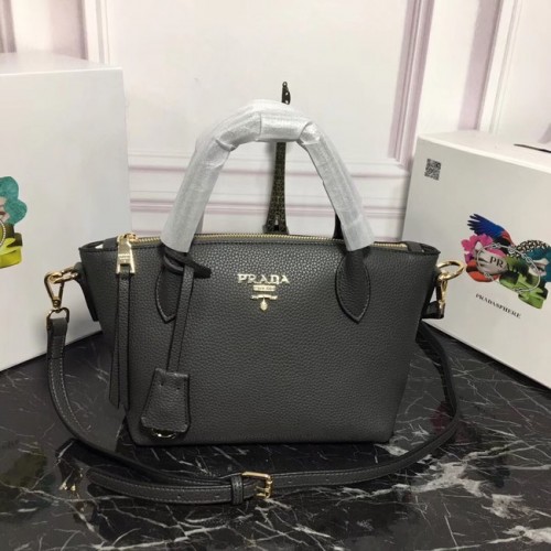 Prada Kalfsleren tas 1BA111 grijs