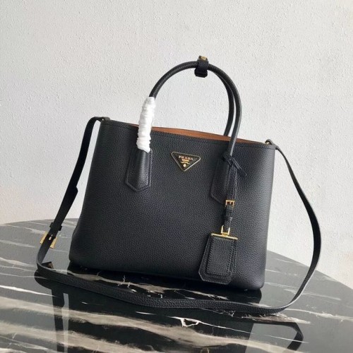 Prada Hertenleer tas 1BG008 zwart&rbruin