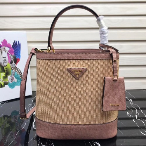 Prada Double Medium tas 1BA210 Roze
