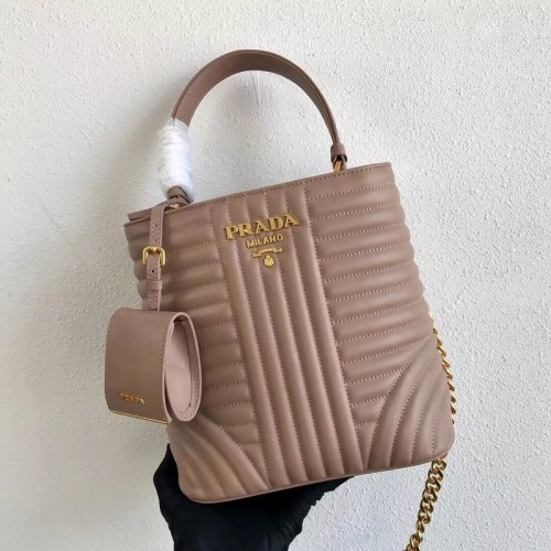 Prada dubbele saffiano originele kalfsleren tas 1BA212 roze