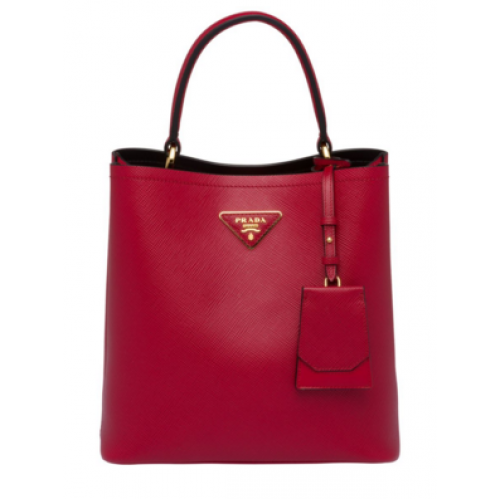 Prada Double Saffiano leren tas 1BA212 rood