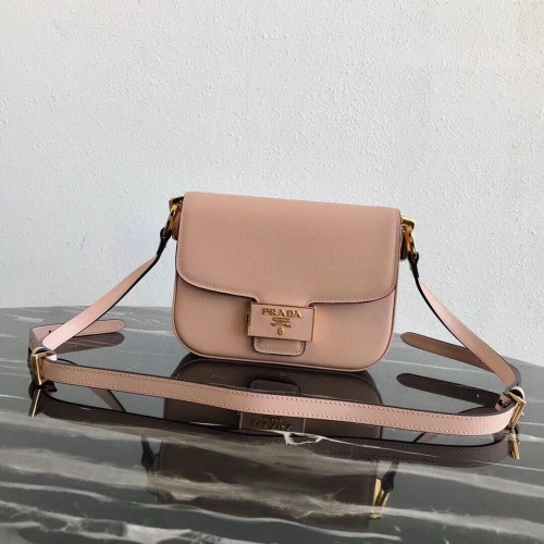 Prada Embleme Saffiano leren tas 1BD217 roze