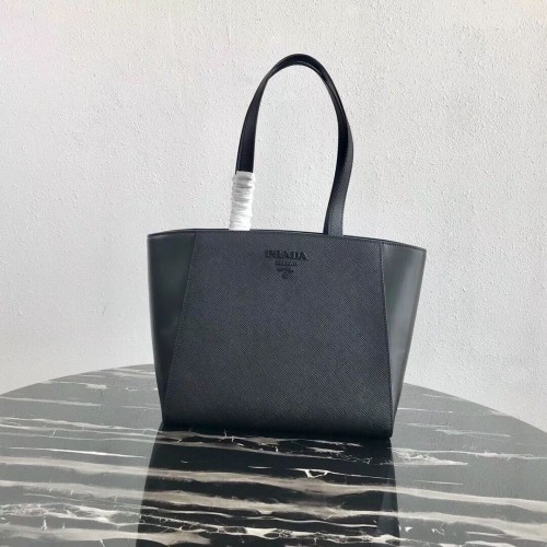 Prada Embleme Saffiano leren tas 1BG288 zwart