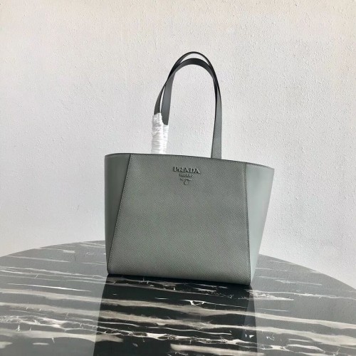 Prada Embleme Saffiano leren tas 1BG288 grijs