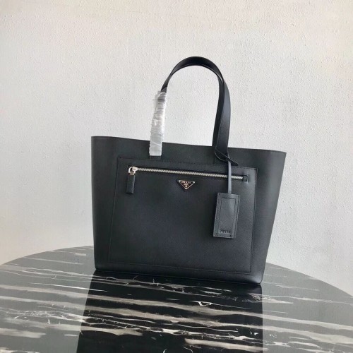Prada Embleme Saffiano leren tas 2VE015 zwart